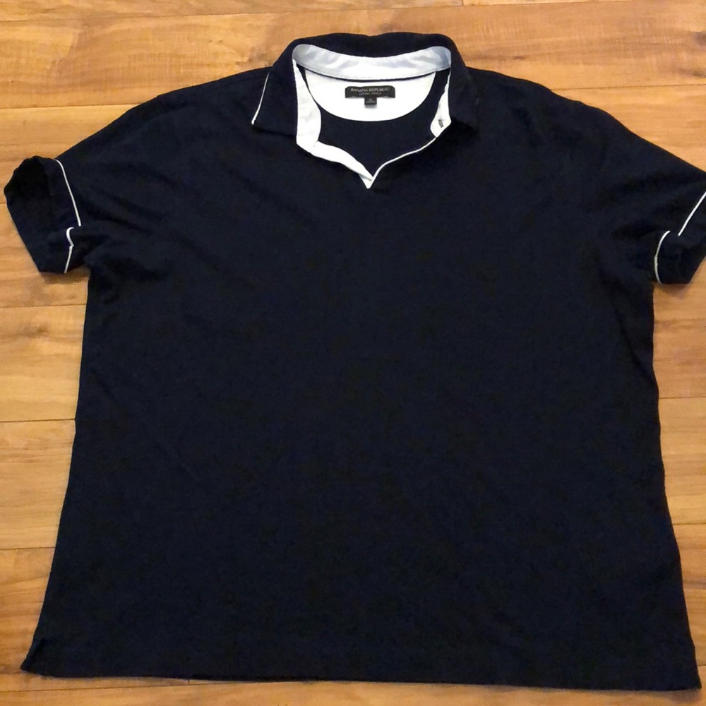 Men’s Banana Republic Polo Shirt Navy Blue XLarge